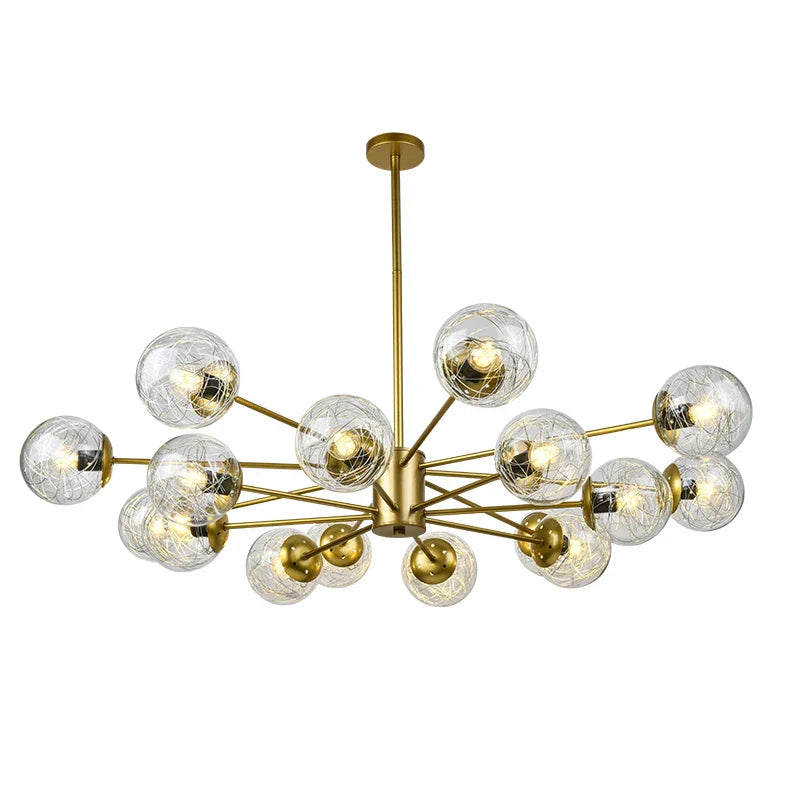 Glass LED Chandeliers: Modern Dining Room Bedroom Living Room Pendant Lights