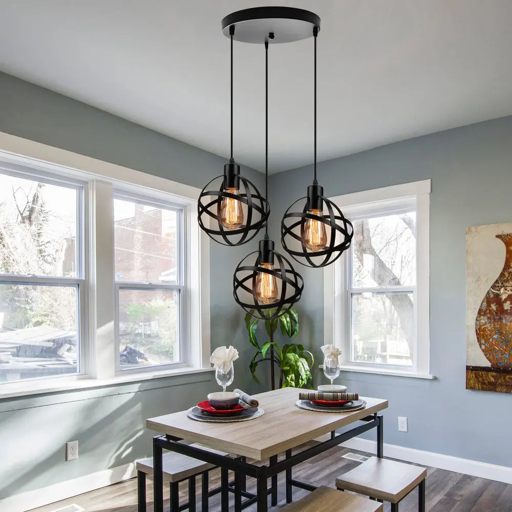 Industrial Pendant Lights - Modern Kitchen Island Lamp, Cafe Hanging Light