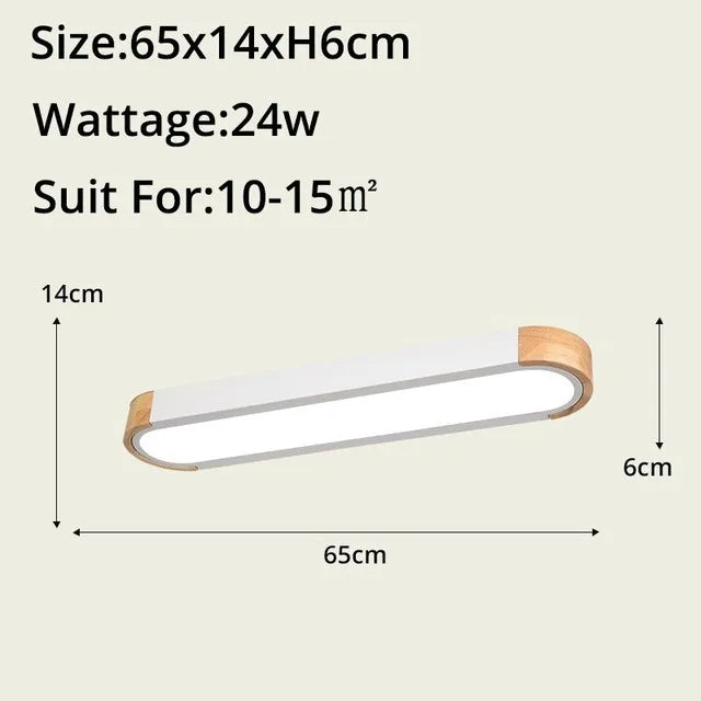 Wood LED Ceiling Lamp: Modern Decorative Lighting for Home Interiors