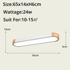 Wood LED Ceiling Lamp: Modern Decorative Lighting for Home Interiors