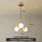 Glass Ball Pendant Light | Modern Nordic G9 LED Lamp for Living Room & Bedroom