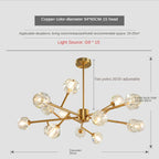 Crystal LED Chandelier Ceiling Light for Elegant Home Décor