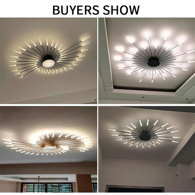 Modern Led Chandelier Fixture for Living Room Bedroom, Creative Ceiling Lamp