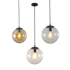 Retro Loft Glass Ball Pendant Light Industrial Style Kitchen Bedroom Home Decor
