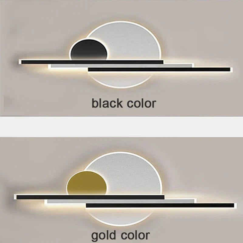 Modern Outdoor Wall Lamp Gold Color IP65 Waterproof LED Sconce Light