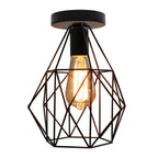 Vintage Industrial LED Ceiling Light Shade for Living Room Kitchen Cage Home Decor