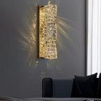 Gold Chrome Crystal Wall Sconce LED Lamp for Living Room Bedroom TV Background Lighting