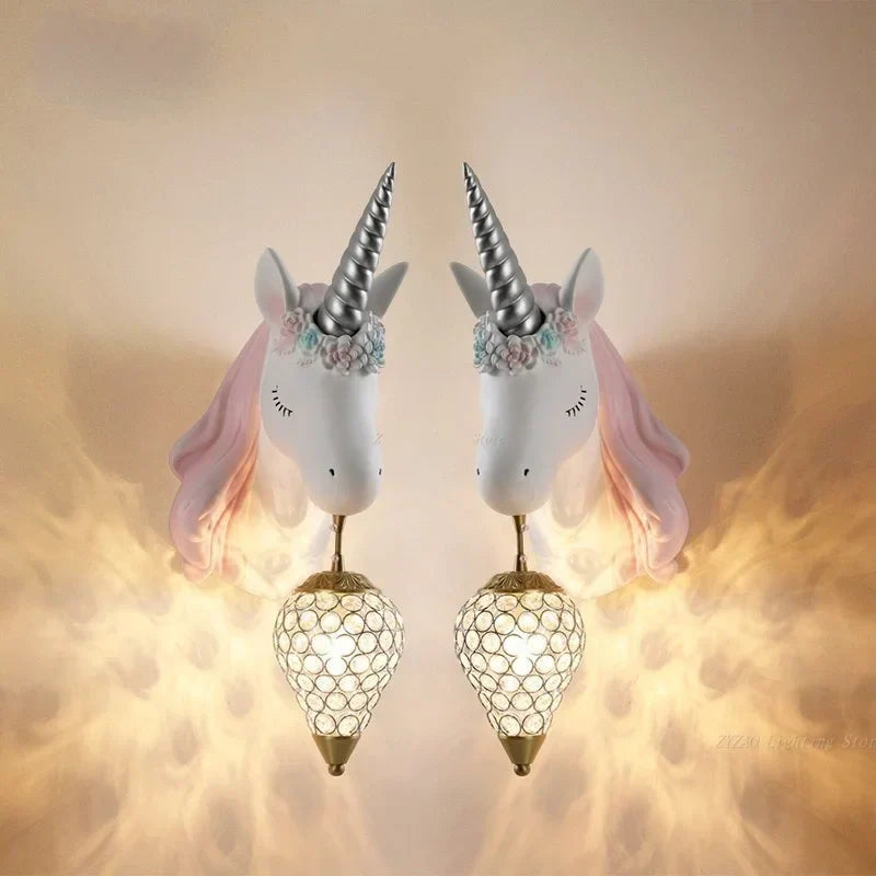Unicorn Wall Lamp for Children's Room Decor