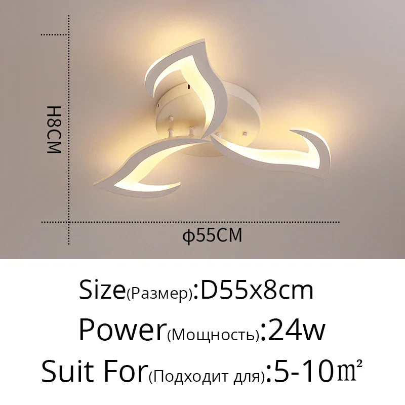 Remoteled Ceiling Chandelier: Modern Art Deco Lighting Fixtures for Living, Dining, Bedroom