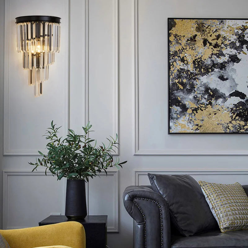 Crystal Wall Lamp: Elegant Lighting for Living Room, Bedroom, and Staircase