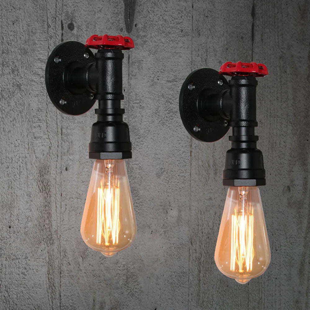 Retro Industrial Water Pipe Wall Light LED Sconce Fixture for Home Restaurant Bar