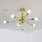 LED Wooden Ceiling Lights w/ E27 Bulb for Modern Livingroom & Bedroom