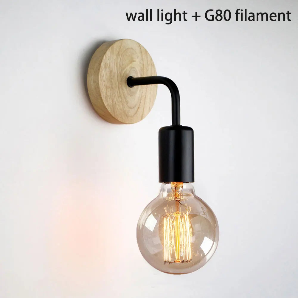 Vintage Industrial Wall Lamp Dimmable E27 Light Bulb Wall Light