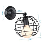 Industrial Loft LED Cage Wall Light Sconce - Modern Home Lighting Fixture