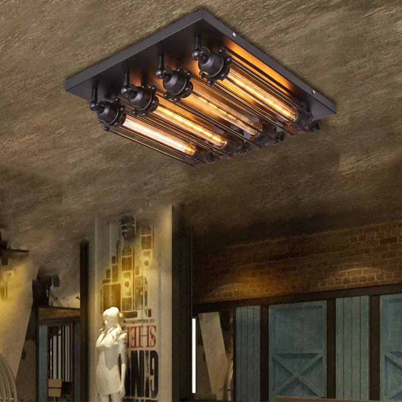 Vintage Industrial Ceiling Lamp for Retro Steampunk Vibes