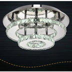 Stainless Steel LED Crystal Chandeliers: Elegant Lighting Fixture for Home Decor