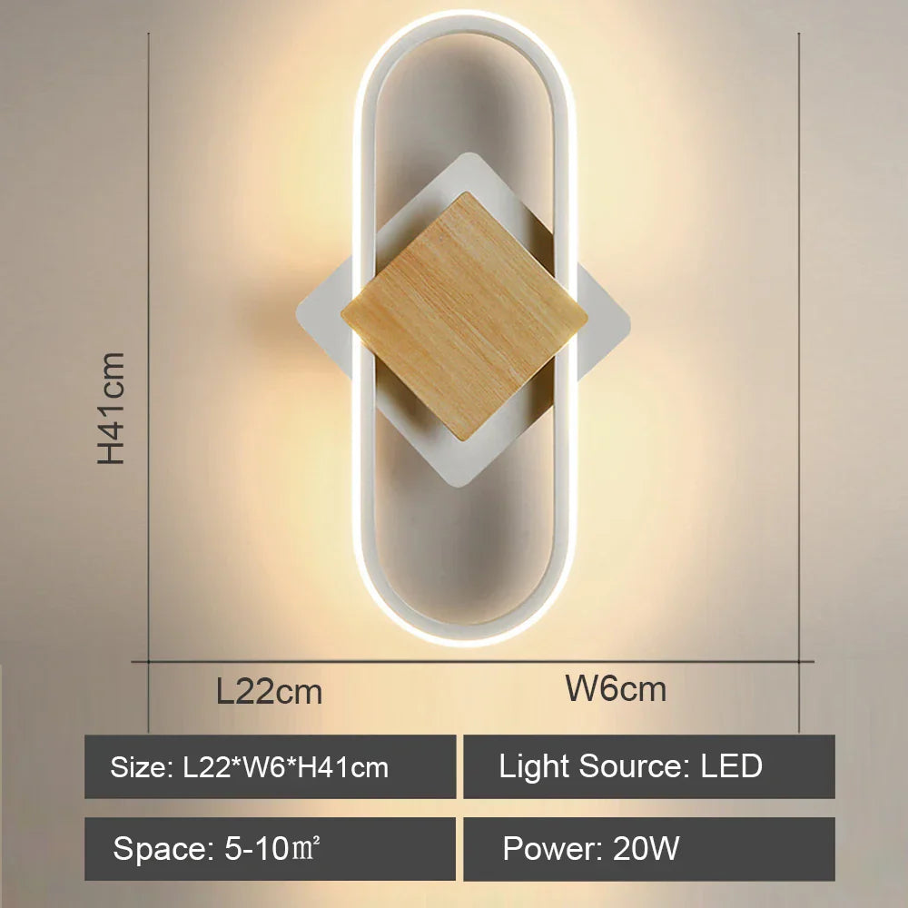 LED Wall Light: Modern Bedroom Bedside Lamp, Living Room Sconce, Home Decor Lighting