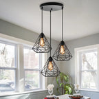 Modern Black LED Pendant Chandelier for Kitchen & Living Room Lighting