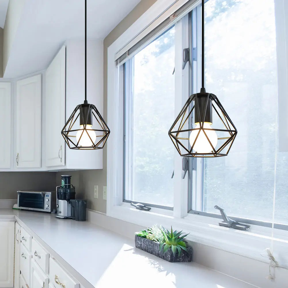 LED Pendant Lights: Vintage Loft Hanging Lamps for Home Living Room Kitchen Decor