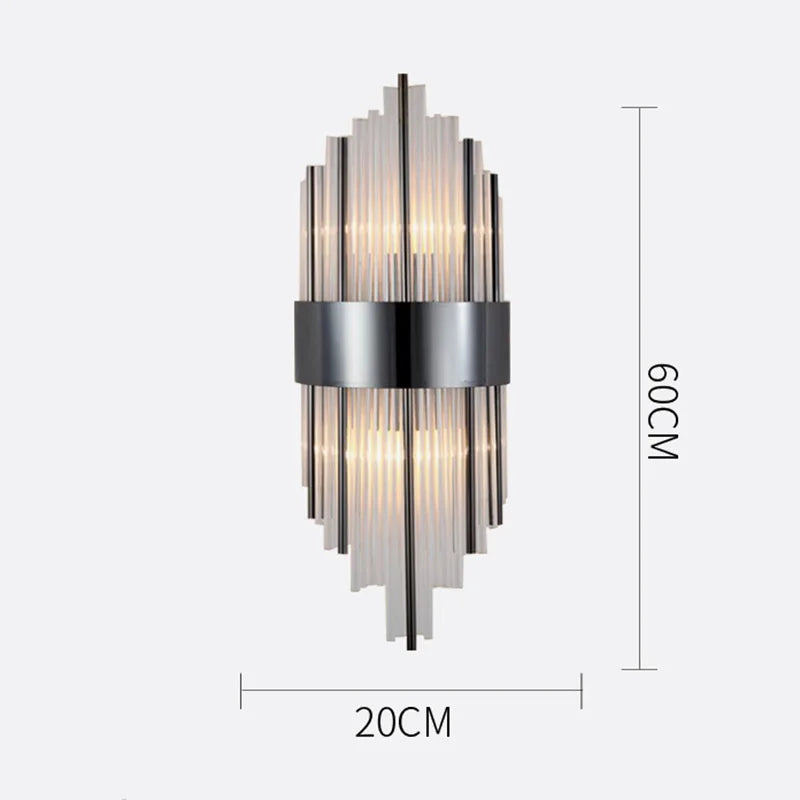 Crystal Wall Lamp for Modern Light Luxury Living Room, Bedroom, and Dining Area