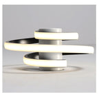 Spiral LED Ceiling Light: Modern Minimalist Indoor Lighting Fixture for Living Room