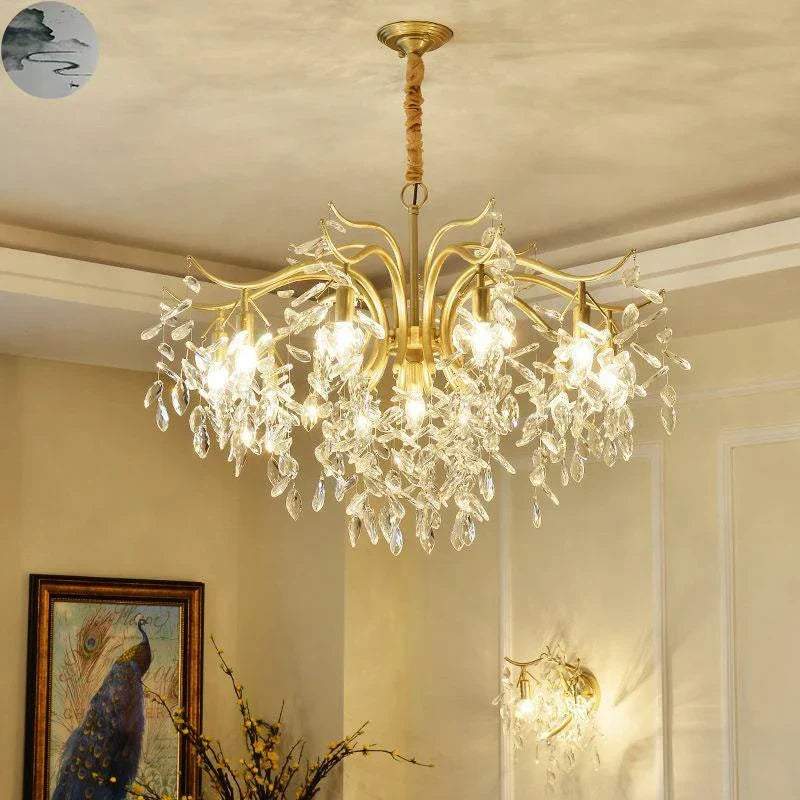 Crystal LED Chandelier: Luxury Indoor Lighting for Home, Kitchen, Living Room