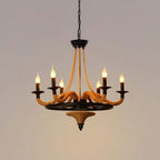Hemp Rope Industrial Large Wheel Chandelier
