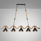 Hemp Rope Industrial Wave Chandelier