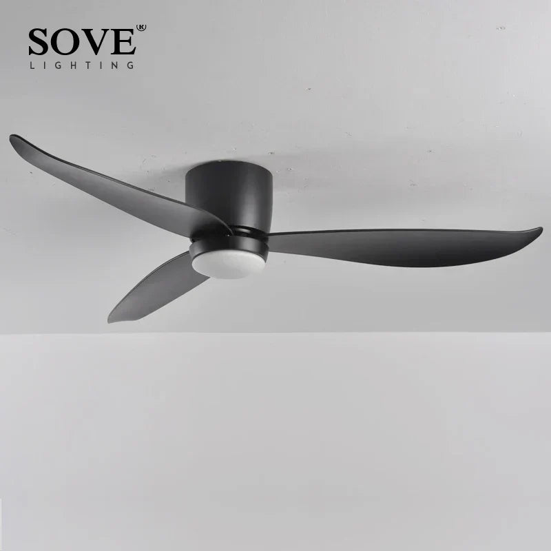 LED Ceiling Fan with Remote Control, Modern Design, Bedroom Decor, 220V