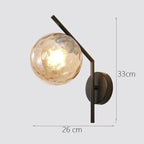 Nordic Glass Wall Lamp Modern LED Bedroom Living Room Light Fixtures