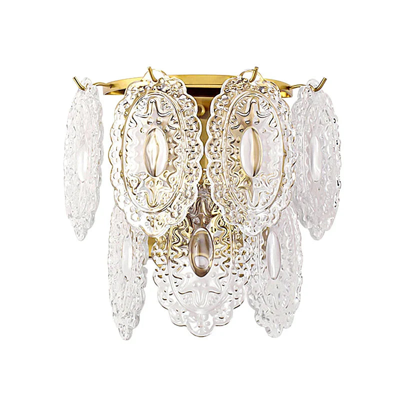 Luxury French Glass Flower Chandelier by - Vintage Nostalgic Modern Design