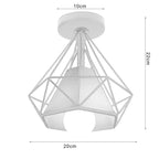 Iron Cage Ceiling Light Fixture Retro Nordic Design Home Kitchen Lamp