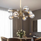 Modern Glass Ball LED Chandelier | Luxury Indoor Hanging Lamps for Living Room
