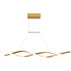 Modern Aluminum Pendant Chandelier in Black/Gold/White for Office Dining Room Decor