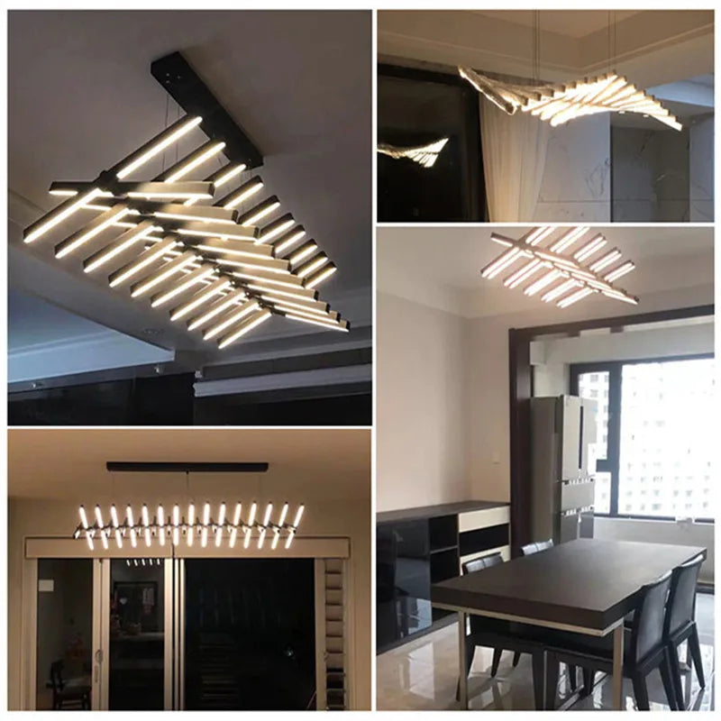 LED Chandelier: Modern Art Pendant Light for Living/Dining Room, Office, Bar