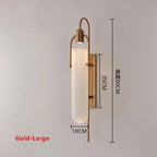 Modern Gold/Black Glass Wall Sconce LED Bedroom Wall Lamp Surface Mount