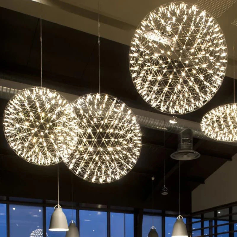 Gypsophila Sparkball Pendant Lights – Indoor Living Room Cafe Lighting Fixture