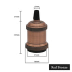 Vintage E27 Socket Pendant Lights with Edison Bulb Lamp Bases