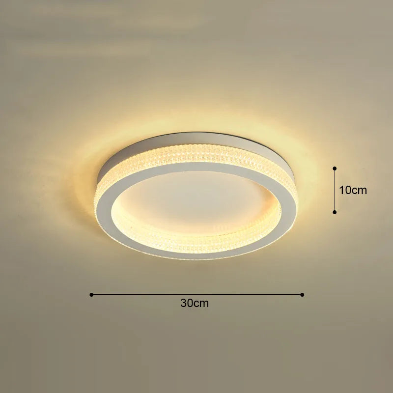 Black Gold Crystal Chandelier LED Ceiling Light for Living Room Bedroom