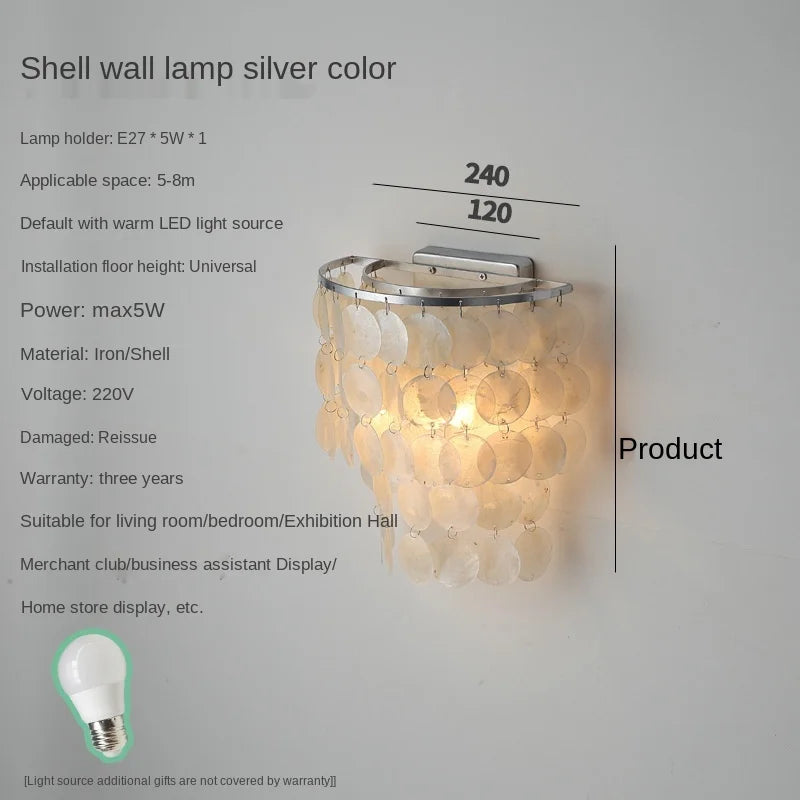 Shell Wall Sconce Lamps | Post-Modern Decorative Lighting for Bedroom, Living Room, Wedding