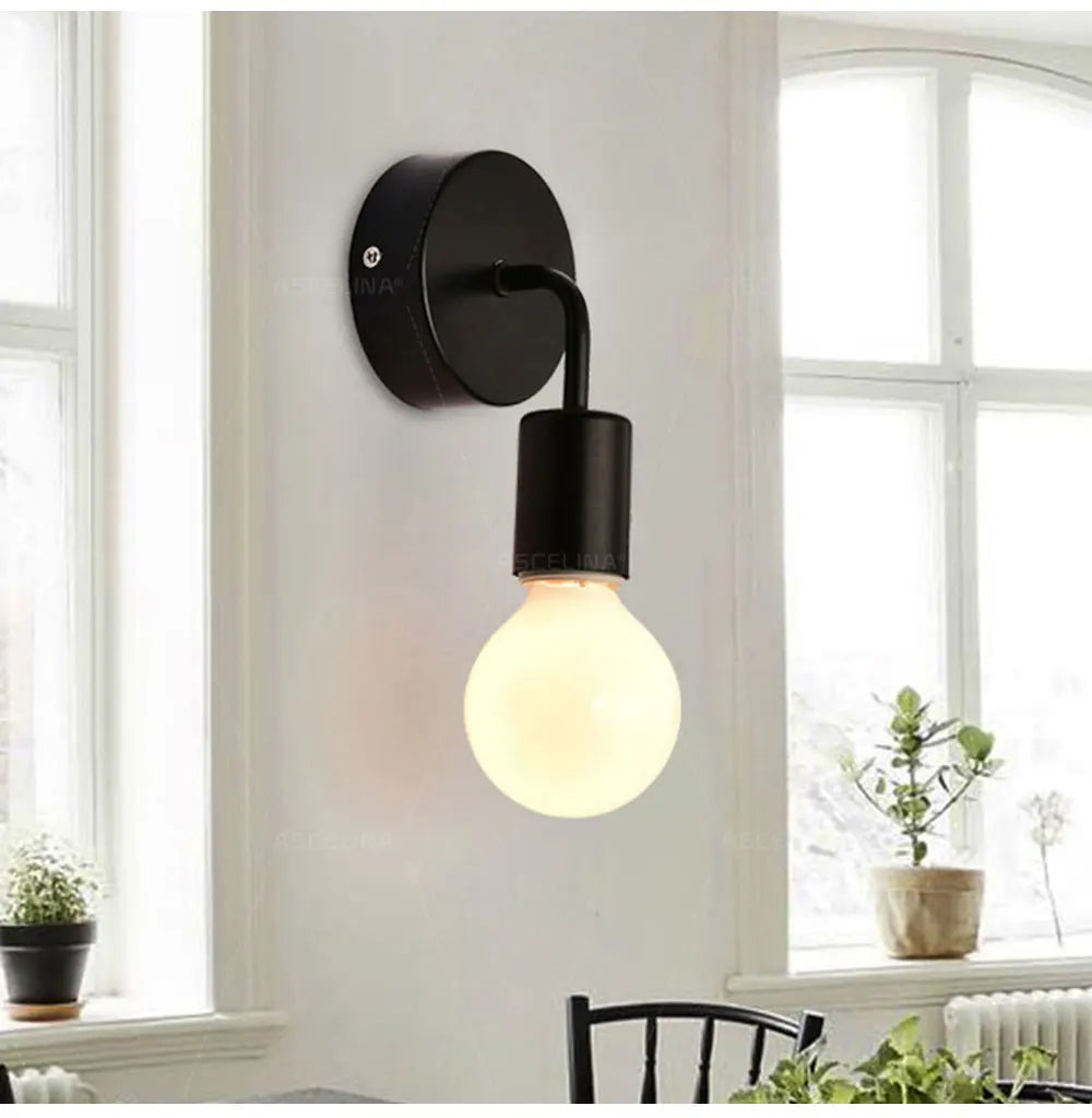 Modern Nordic Wooden Sconce Wall Lamp Indoor Home Light Fixture