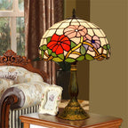 Dragonflys Tiffany Stained Glass Table Lamp Vintage Bedroom Desk Light