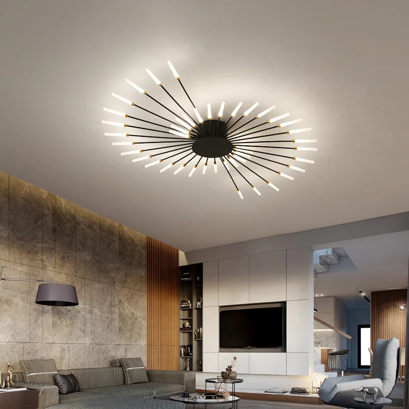 Modern Led Chandelier Fixture for Living Room Bedroom, Creative Ceiling Lamp