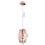 Rose Gold Industrial Iron Pendant Lights for Home Living Room Kitchen.