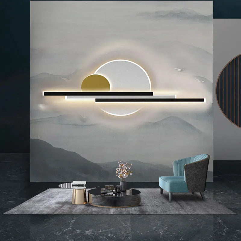 Modern Outdoor Wall Lamp Gold Color IP65 Waterproof LED Sconce Light