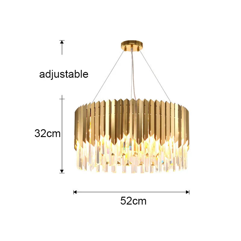 Nordic Modern Crystal Ceiling Chandelier LED Lights for Luxury Home Decor