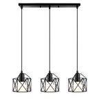 Modern Black Cage LED Pendant Light for Home & Commercial Lighting