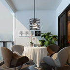 Ribbon Spiral Swirl LED Pendant Chandelier for Living Room & Kitchen