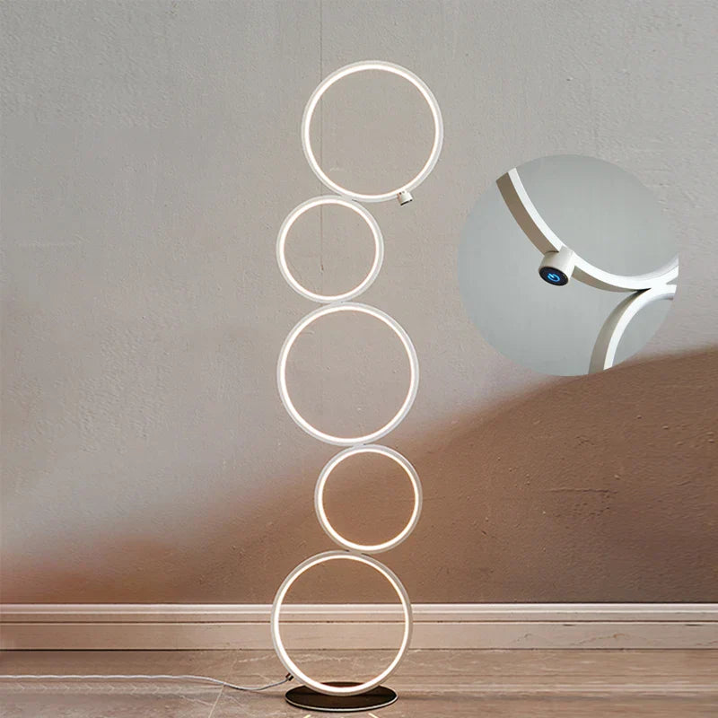 Modern Ring LED Floor Lamp for Home Decor and Lighting