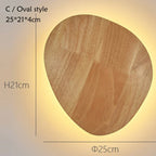 LED Wooden Wall Lamp: Modern Nordic Style Bedroom Wall Light, AC110-240V